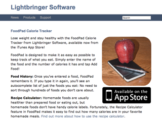 FoodPad Calorie Tracker