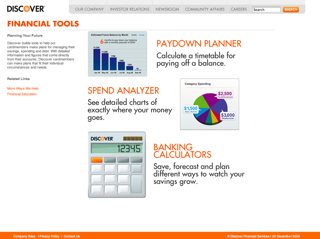 Discover Card Financial Tools